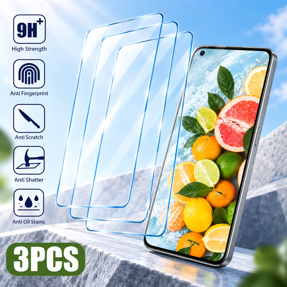 Realme C67 - ฟิล์มกันรอยหน้าจอ 3 ชิ้น สำหรับ Realme C12